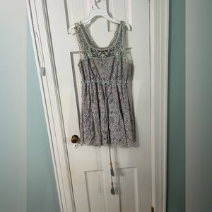 Mustard Seed Laced Mini Grey Dress